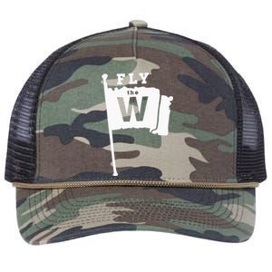 Fly The W Chicago Baseball Winning Flag Retro Rope Trucker Hat Cap