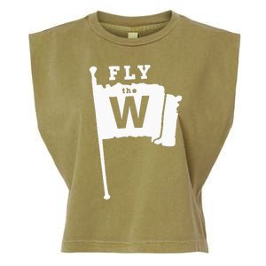 Fly The W Chicago Baseball Winning Flag Garment-Dyed Women's Muscle Tee