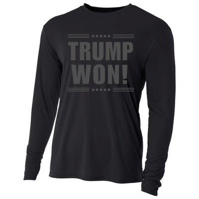 Funny! Trump Won! I Told You Trump Would Win! Trump Won Cooling Performance Long Sleeve Crew