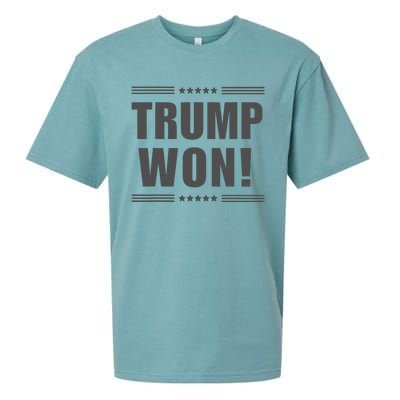 Funny! Trump Won! I Told You Trump Would Win! Trump Won Sueded Cloud Jersey T-Shirt