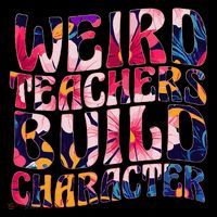 Flower Tropical Weird Teacher Build Character Summer Vibes Full-Length Apron With Pockets