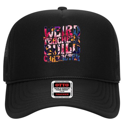 Flower Tropical Weird Teacher Build Character Summer Vibes Trucker Hat