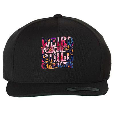 Flower Tropical Weird Teacher Build Character Summer Vibes Wool Snapback Cap