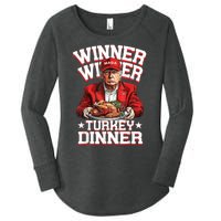 Funny Trump Winner Winner Turkey Dinner Thanksgiving Humor Women's Perfect Tri Tunic Long Sleeve Shirt