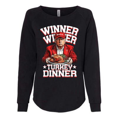 Funny Trump Winner Winner Turkey Dinner Thanksgiving Humor Womens California Wash Sweatshirt