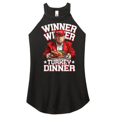 Funny Trump Winner Winner Turkey Dinner Thanksgiving Humor Women's Perfect Tri Rocker Tank