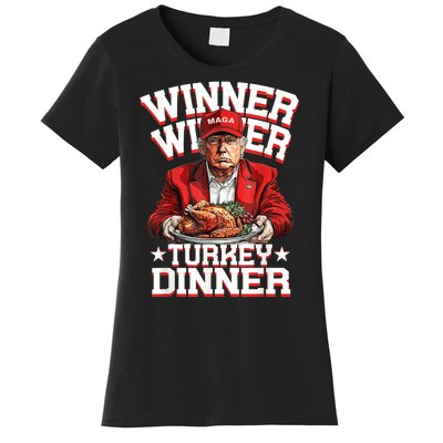 Funny Trump Winner Winner Turkey Dinner Thanksgiving Humor Women's T-Shirt