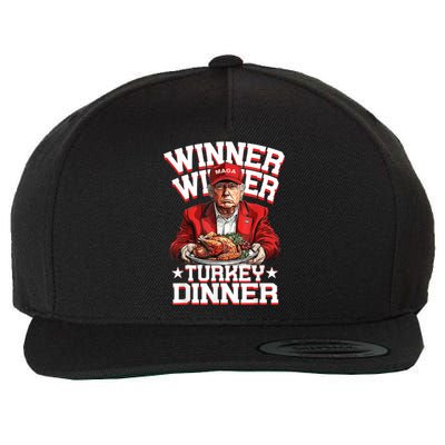 Funny Trump Winner Winner Turkey Dinner Thanksgiving Humor Wool Snapback Cap