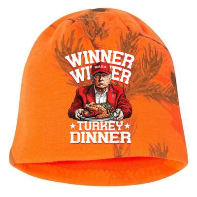 Funny Trump Winner Winner Turkey Dinner Thanksgiving Humor Kati - Camo Knit Beanie