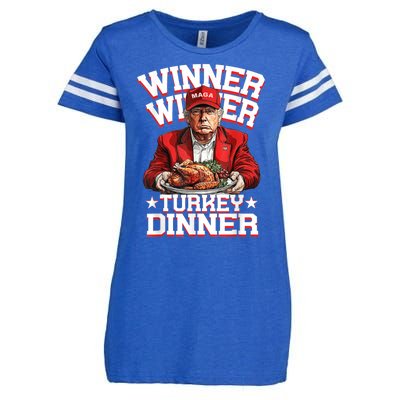 Funny Trump Winner Winner Turkey Dinner Thanksgiving Humor Enza Ladies Jersey Football T-Shirt