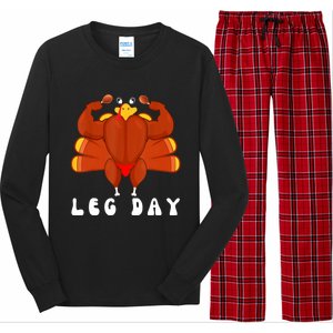 Funny Turkey Workout Gym Leg Day Bodybuilding Long Sleeve Pajama Set