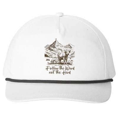 Follow The Word Not The Herd Snapback Five-Panel Rope Hat