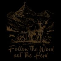 Follow The Word Not The Herd Drawstring Bag