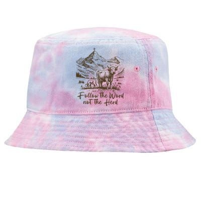 Follow The Word Not The Herd Tie-Dyed Bucket Hat