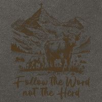 Follow The Word Not The Herd Cotton Canvas Backpack