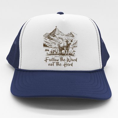 Follow The Word Not The Herd Trucker Hat