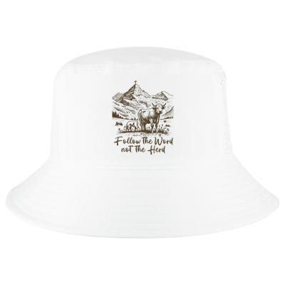 Follow The Word Not The Herd Cool Comfort Performance Bucket Hat