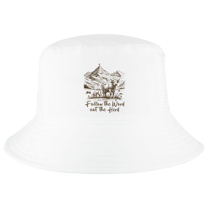 Follow The Word Not The Herd Cool Comfort Performance Bucket Hat