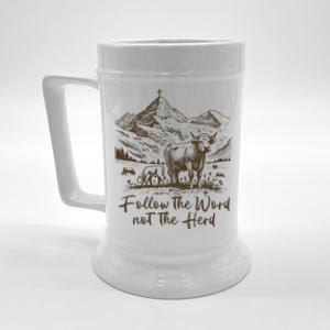 Follow The Word Not The Herd Beer Stein