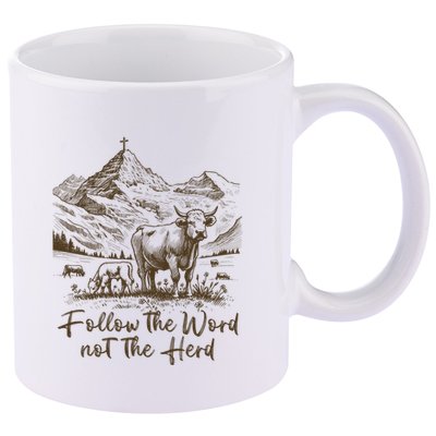 Follow The Word Not The Herd 11oz C Handle Ceramic Mug