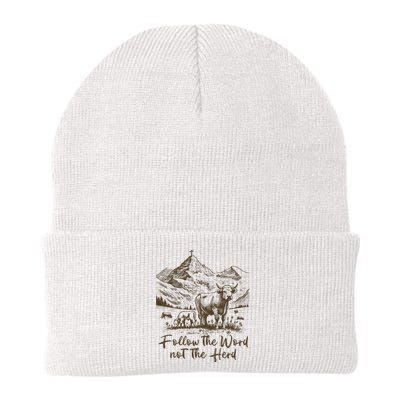 Follow The Word Not The Herd Knit Cap Winter Beanie