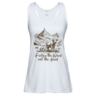 Follow The Word Not The Herd Ladies Essential Flowy Tank