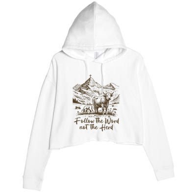 Follow The Word Not The Herd Crop Fleece Hoodie