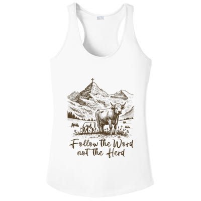 Follow The Word Not The Herd Ladies PosiCharge Competitor Racerback Tank