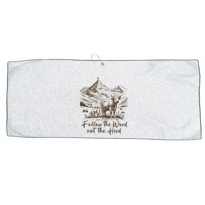Follow The Word Not The Herd Large Microfiber Waffle Golf Towel
