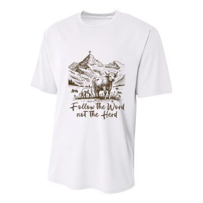 Follow The Word Not The Herd Youth Performance Sprint T-Shirt