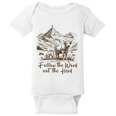 Follow The Word Not The Herd Baby Bodysuit