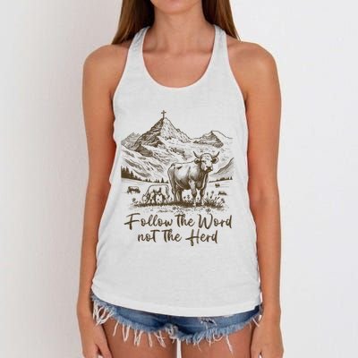 Follow The Word Not The Herd Women's Knotted Racerback Tank