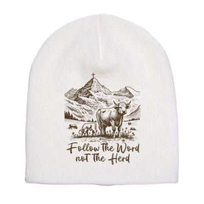 Follow The Word Not The Herd Short Acrylic Beanie