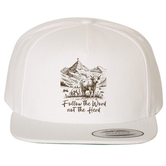 Follow The Word Not The Herd Wool Snapback Cap