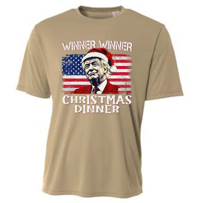 Funny Trump Winner Winner Christmas Dinner Santa Cooling Performance Crew T-Shirt