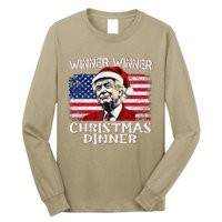 Funny Trump Winner Winner Christmas Dinner Santa Long Sleeve Shirt