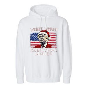 Funny Trump Winner Winner Christmas Dinner Santa Garment-Dyed Fleece Hoodie