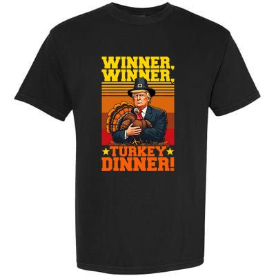 Funny Trump Winner Winner Turkey Dinner Thanksgiving Humor Garment-Dyed Heavyweight T-Shirt