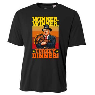 Funny Trump Winner Winner Turkey Dinner Thanksgiving Humor Cooling Performance Crew T-Shirt