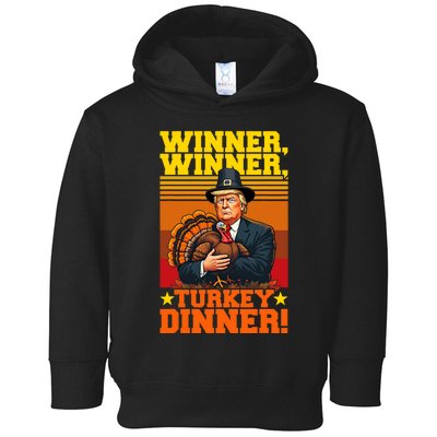 Funny Trump Winner Winner Turkey Dinner Thanksgiving Humor Toddler Hoodie