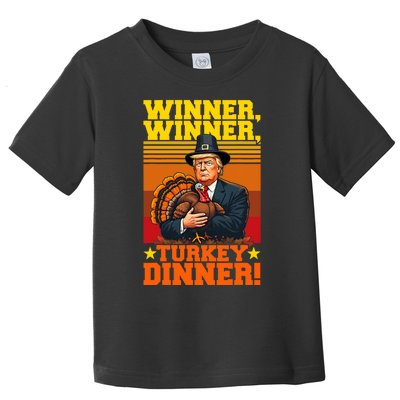 Funny Trump Winner Winner Turkey Dinner Thanksgiving Humor Toddler T-Shirt