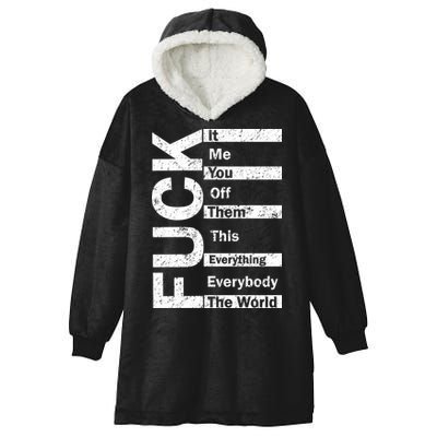 F The World Hooded Wearable Blanket