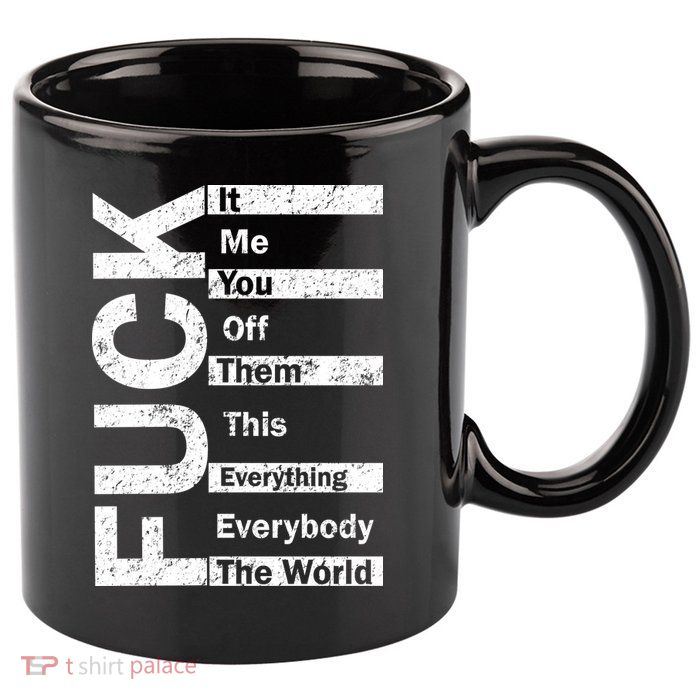 F The World 11oz C Handle Ceramic Mug