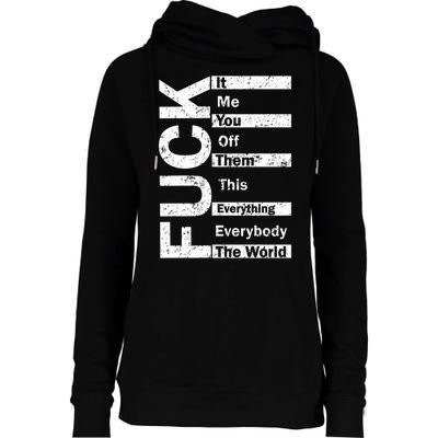 F The World Womens Funnel Neck Pullover Hood