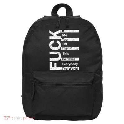 F The World 16 in Basic Backpack