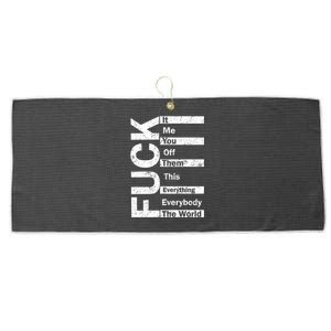 F The World Large Microfiber Waffle Golf Towel