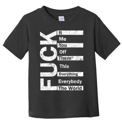 F The World Toddler T-Shirt