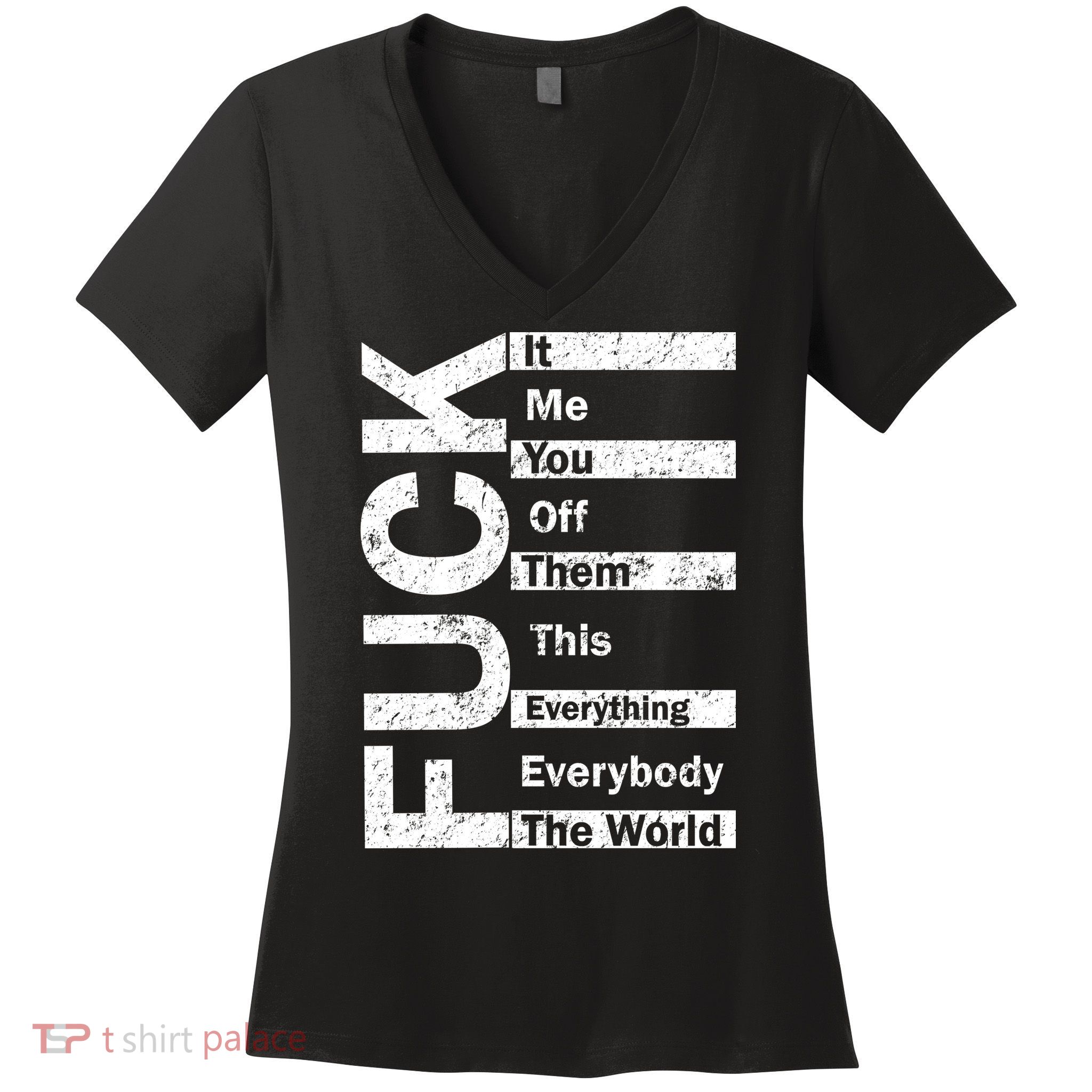 F The World Women's V-Neck T-Shirt