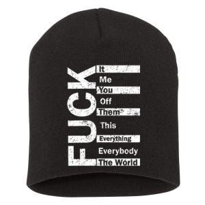 F The World Short Acrylic Beanie