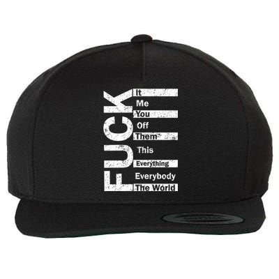 F The World Wool Snapback Cap